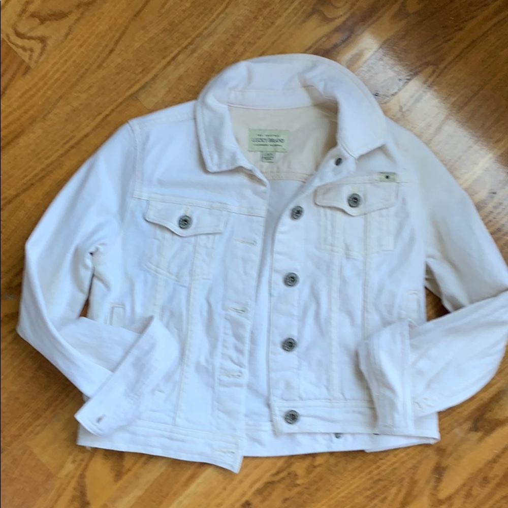 Lucky Brand Cream Girls Jean Jacket